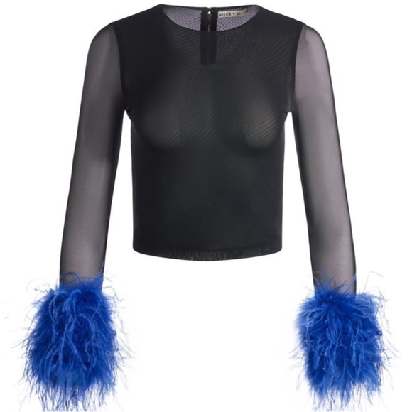 Alice + Olivia Delaina Feather Top - Picture 6 of 11